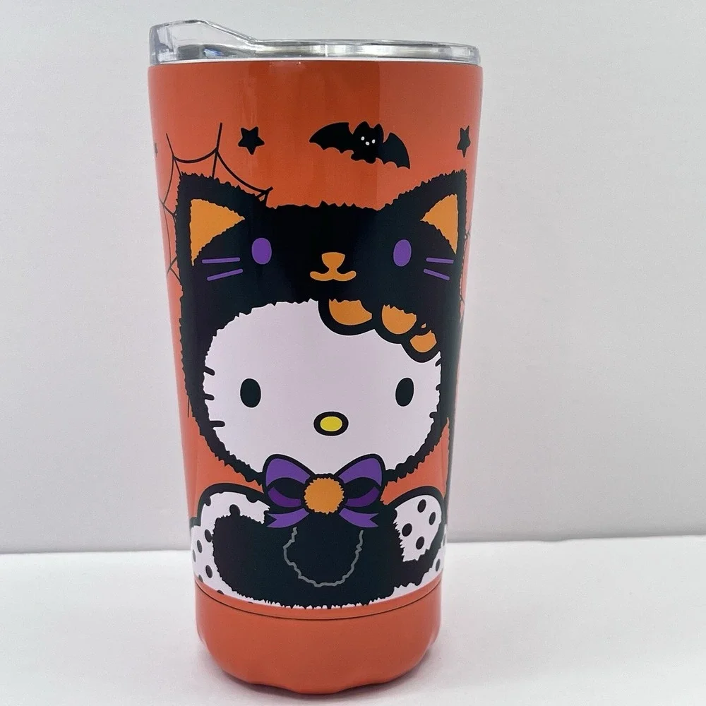 Sanrio Hello Kitty Halloween Pumpkin‎ Travel Car Tumbler Mug  Set Of 2